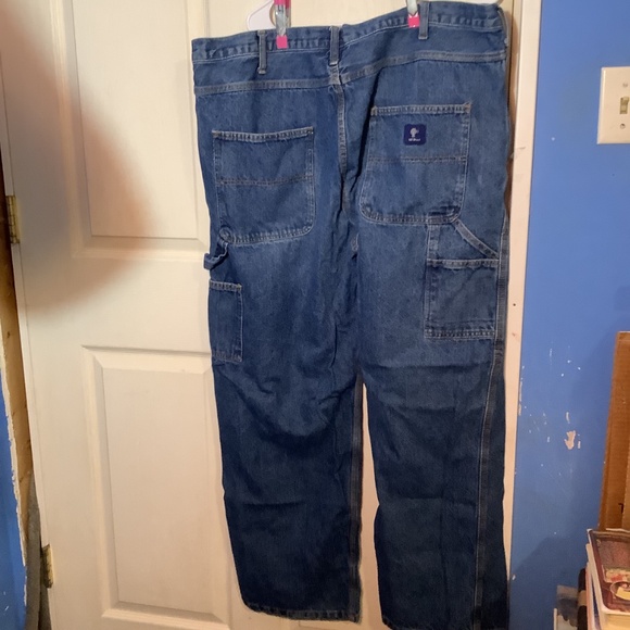 MEN’S RK BRAND BLUE CARPENTER JEANS SIZE 42X31 - Picture 9 of 16